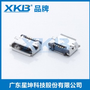 供應(yīng)臺灣星坤usb母座micro usb母座貼片5p